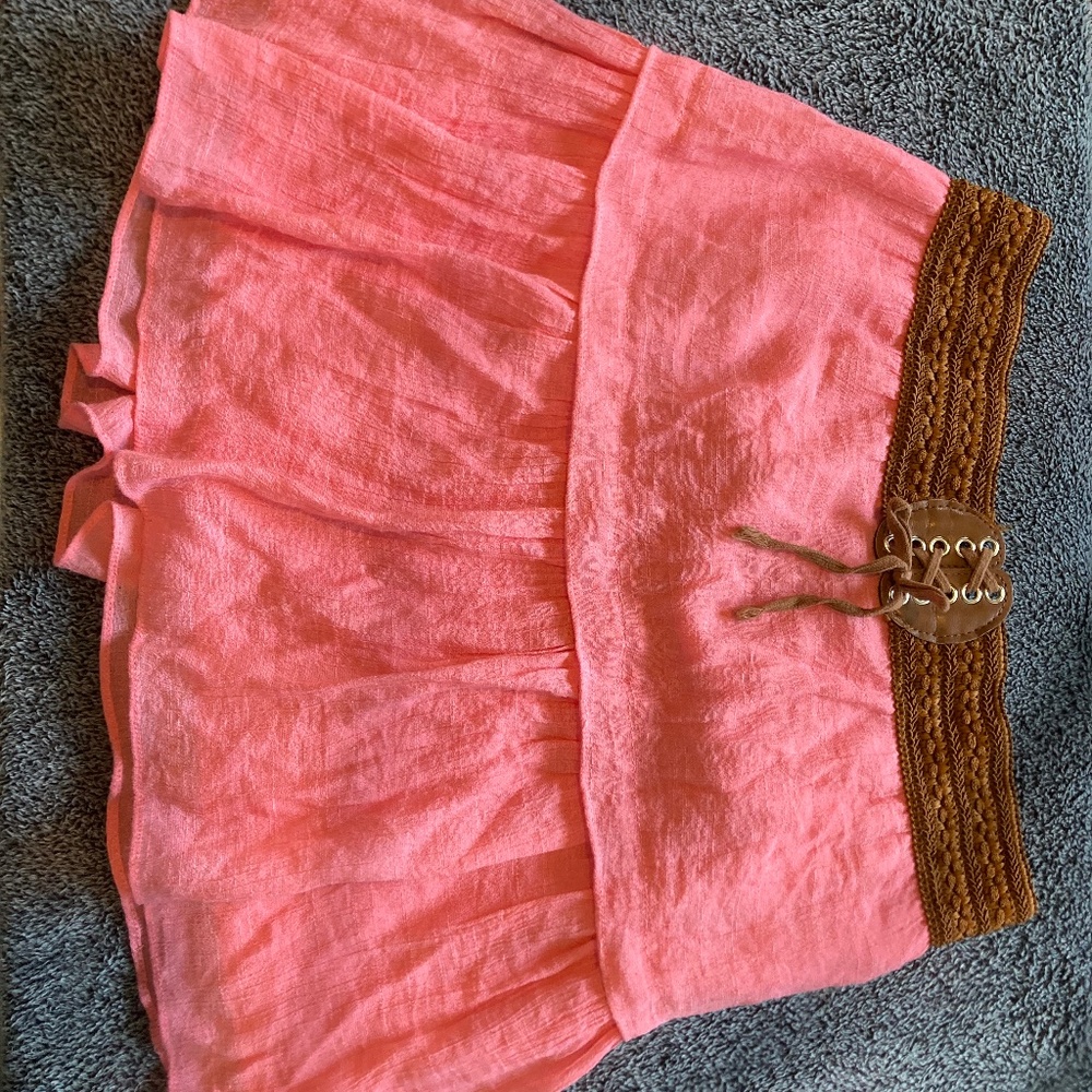 Girls Y2K Western Pleated Skirt